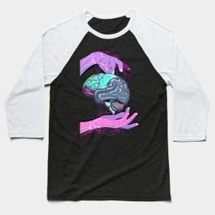 Handle With Care - Brain Baseball T-Shirt